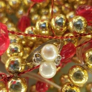 VTG SS 👛👡💍 pearl and diamond ring.